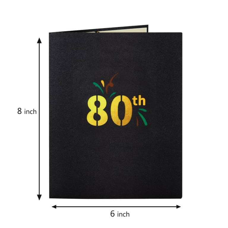 Happy 80th Birthday Pop Up Card Homanga