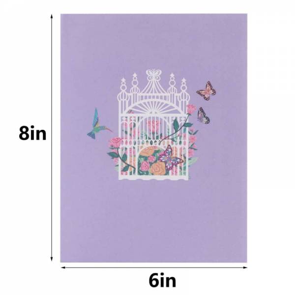 Butterflies and Hummingbird Cage Card