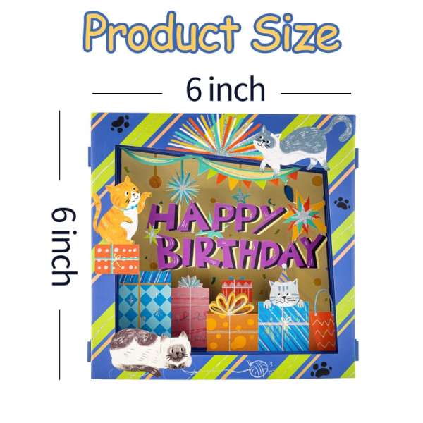 Happy Birthday Cat Greeting Card