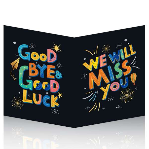 Farewell party decorations card