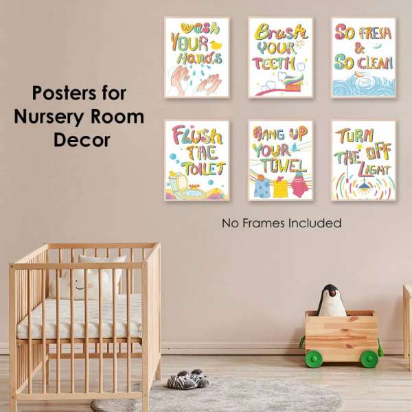 HOMANGA Kids Bathroom Decor Posters