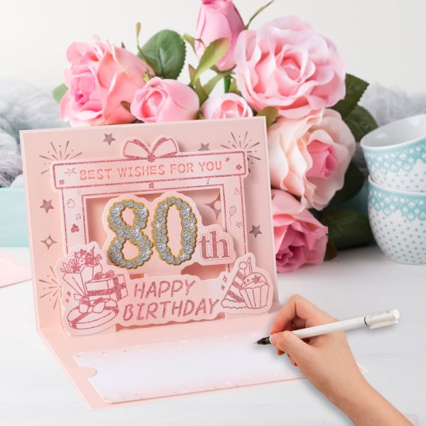 HOMANGA 80th Birthday Card(Rose Gold) - Image 4