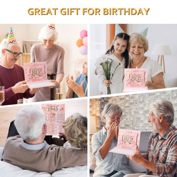 HOMANGA 80th Birthday Card(Rose Gold) - Image 6