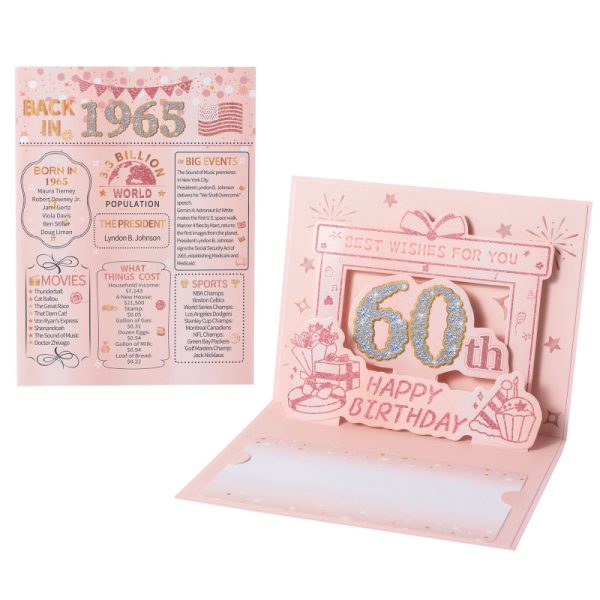 HOMANGA 60th Birthday Card(Rose Gold)