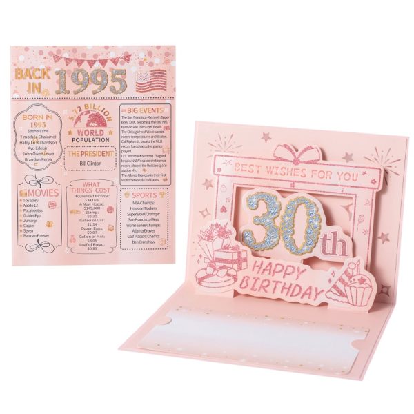 HOMANGA 30th Birthday Card(Rose Gold)