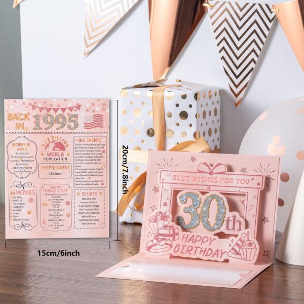 HOMANGA 30th Birthday Card(Rose Gold) - Image 2