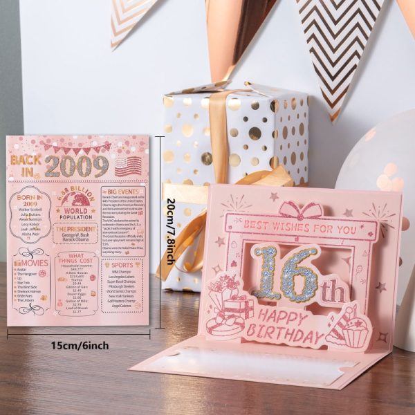 HOMANGA 16th Birthday Card(Rose Gold) - Image 2