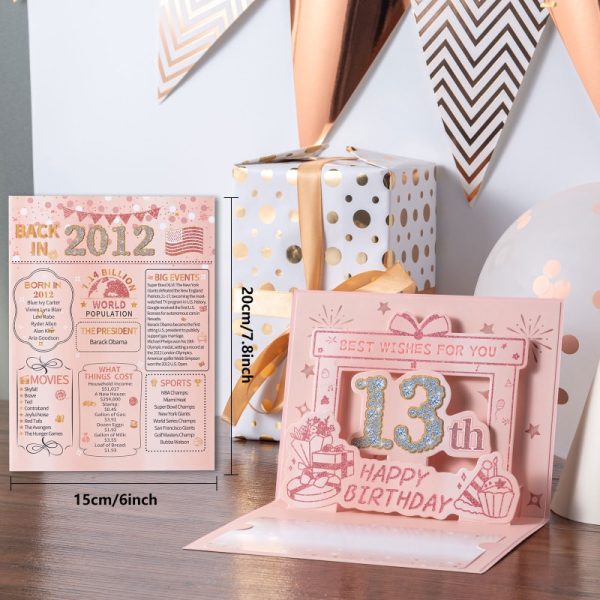 HOMANGA 13th Birthday Card(Rose Gold) - Image 2