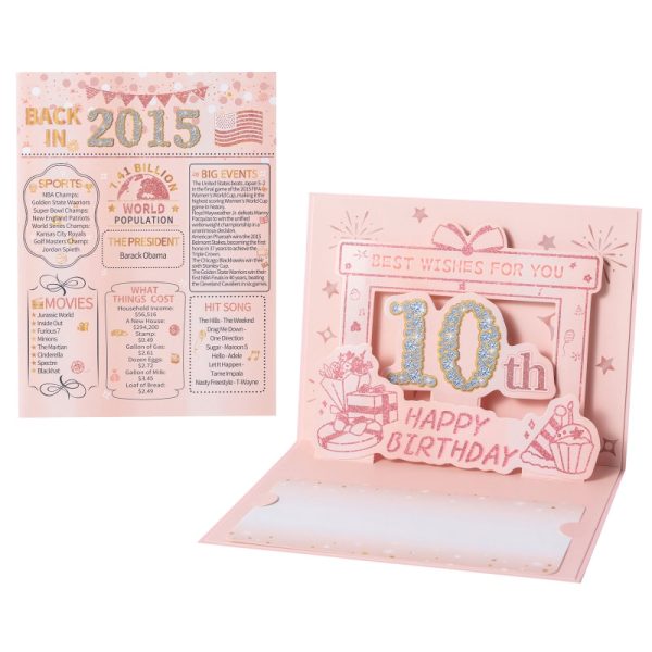 HOMANGA 10th Birthday Card(Rose Gold)