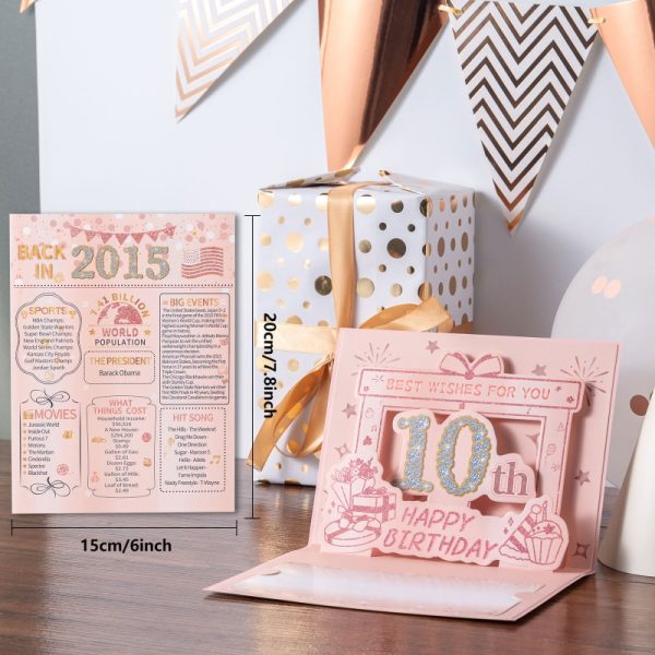 HOMANGA 10th Birthday Card(Rose Gold) - Image 2