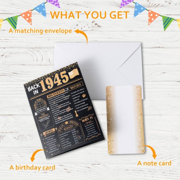 HOMANGA 80th Birthday Card (Black Gold) - Image 3