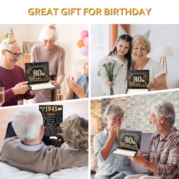 HOMANGA 80th Birthday Card (Black Gold) - Image 6