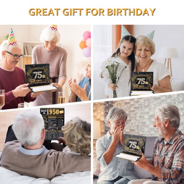 HOMANGA 75th Birthday Card (Black Gold) - Image 6