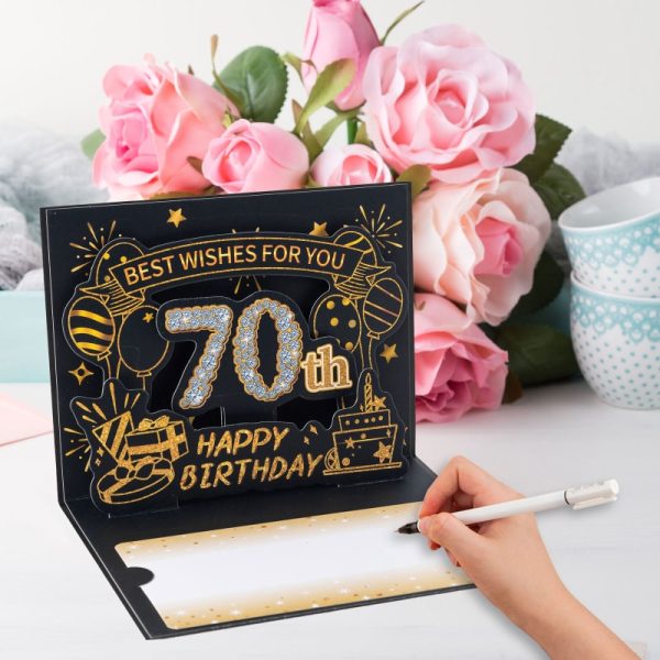 HOMANGA 70th Birthday Card (Black Gold) - Image 4