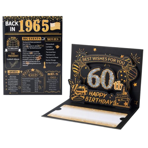 HOMANGA 60th Birthday Card (Black Gold)