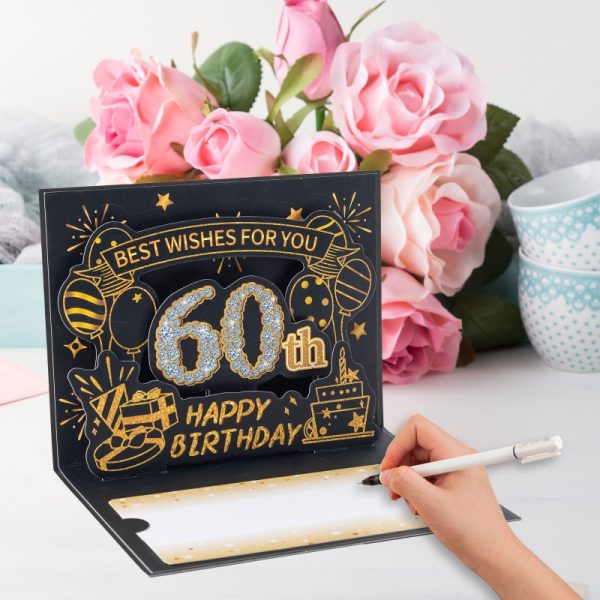 HOMANGA 60th Birthday Card (Black Gold) - Image 4