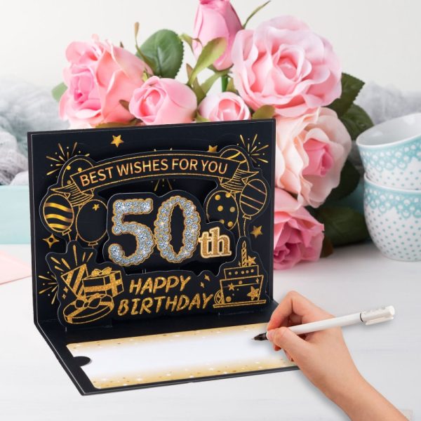 HOMANGA 50th Birthday Card(Black Gold) - Image 4