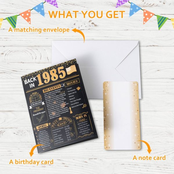 HOMANGA 40th Birthday Card(Black Gold) - Image 3