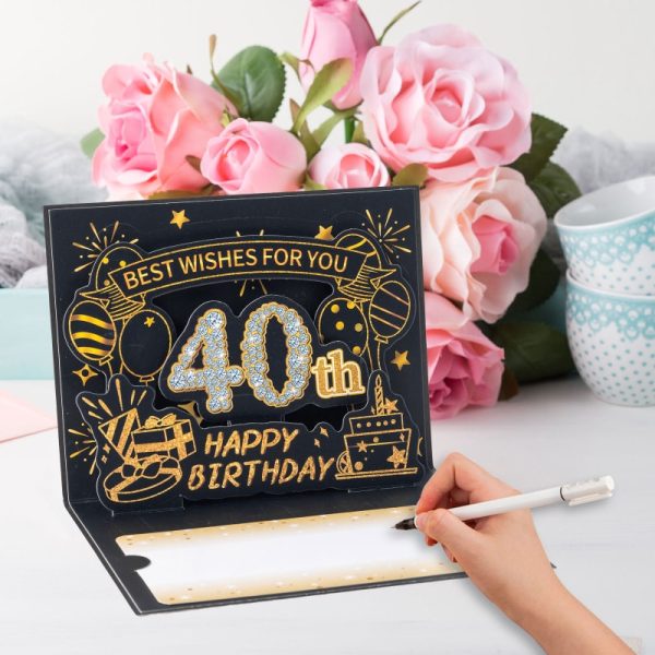 HOMANGA 40th Birthday Card(Black Gold) - Image 4