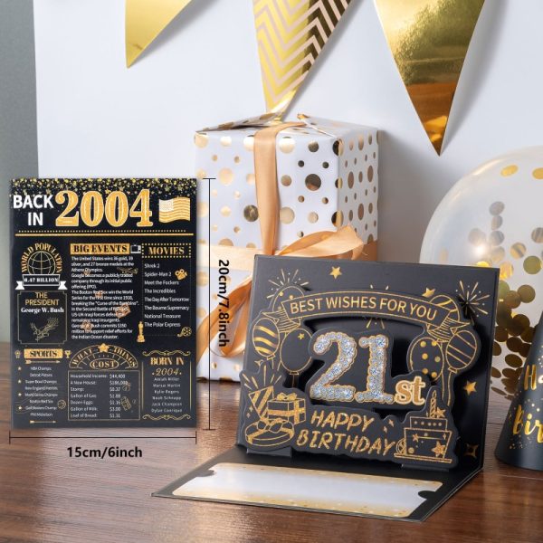 HOMANGA 21st Birthday Card (Black Gold) - Image 2