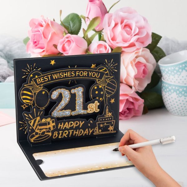 HOMANGA 21st Birthday Card (Black Gold) - Image 4