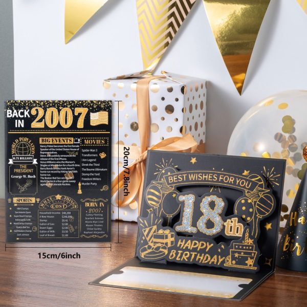 HOMANGA 18th Birthday Card (Black Gold) - Image 2