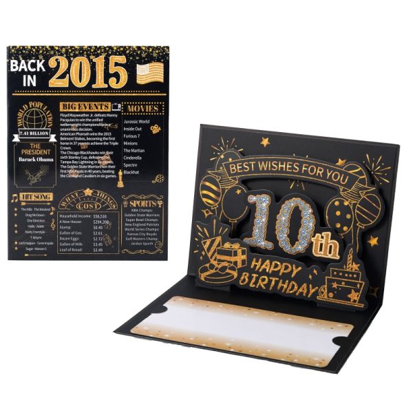 HOMANGA 10th Birthday Card(Black Gold)