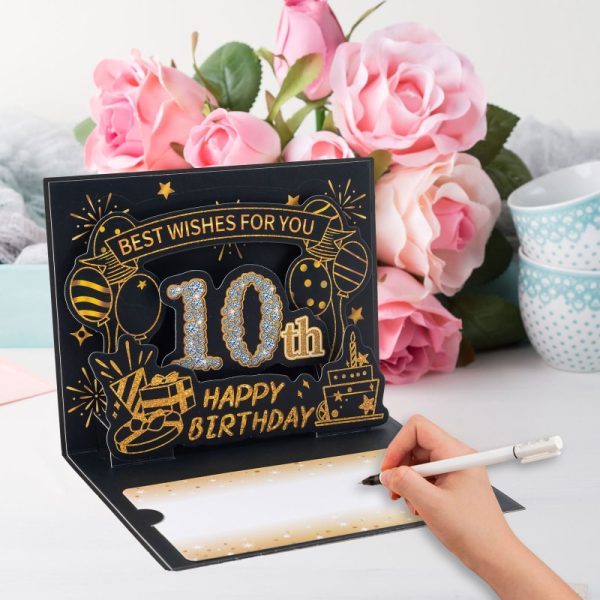 HOMANGA 10th Birthday Card(Black Gold) - Image 4